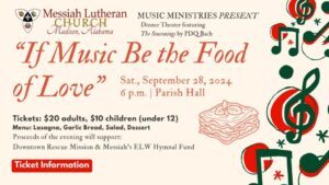 Messiah Lutheran Dinner Theater to present satirical ‘If Music Be the Food of Love’