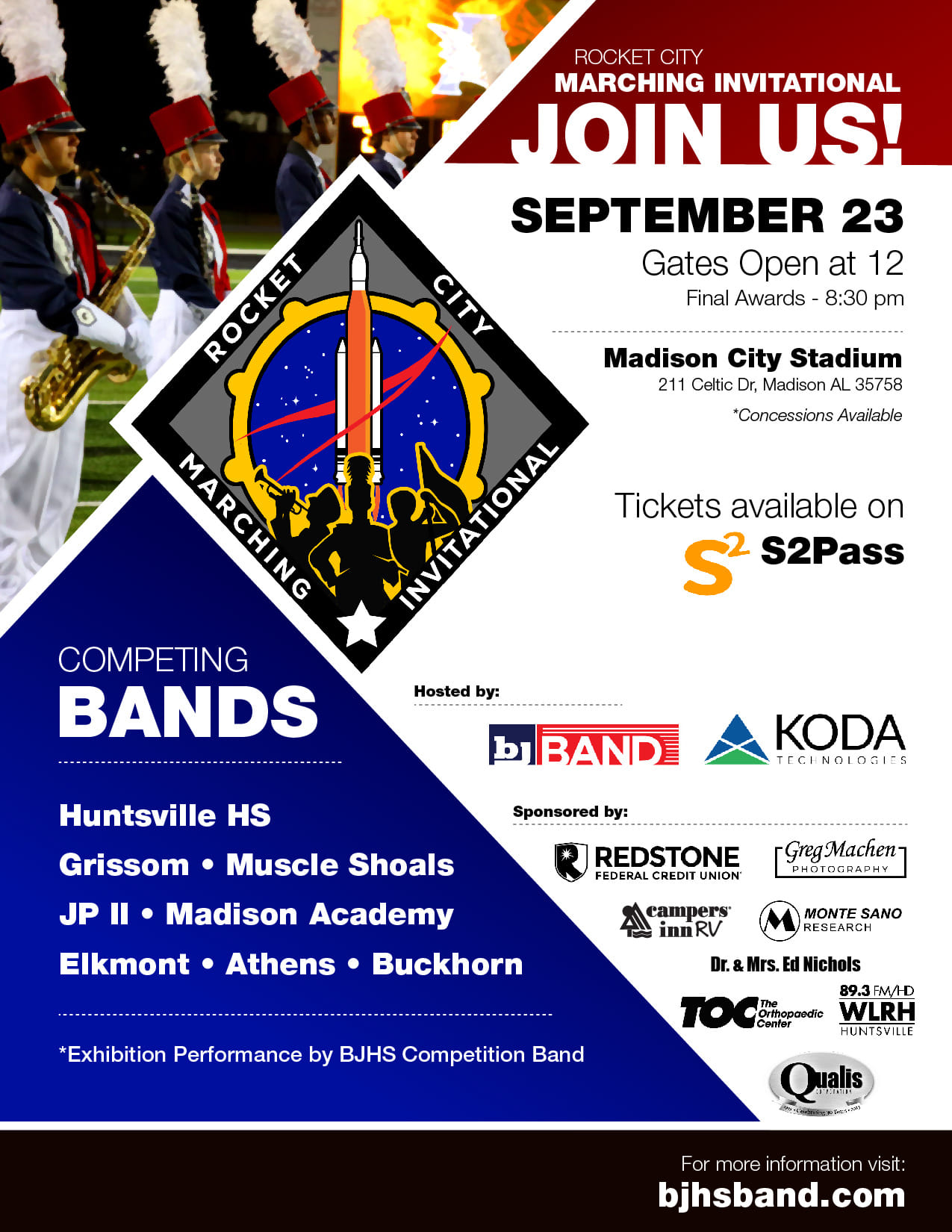 Bands to compete at first Rocket City Marching Invitational on Sept. 23 -  The Madison Record