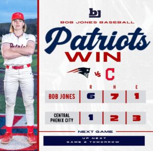 Bob Jones bests Central-Phenix City in opening game of State Championship
