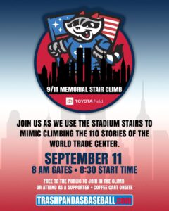 Local first responders and Trash Pandas partner for 9/11 memorial stair climb